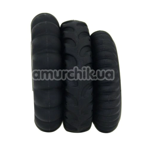 Набір ерекційних кілець Alume 4 Cock Ring Set, чорний
