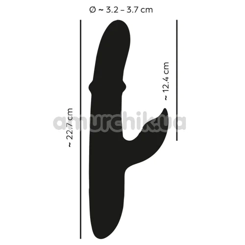 Вибратор с пульсацией Thumping Rabbit Vibrator, зеленый