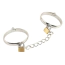 Фиксаторы для ног DS Fetish Metal Ankle Cuffs With Locks, серебряные - Фото №1