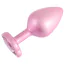 Анальная пробка с розовым кристаллом Matrix Mont Candy Pink Heart Gem Plug M, розовая - Фото №3