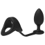 Анальная пробка с эрекционным кольцом Ramrod Cockstrap With Anal Plug, черная - Фото №2
