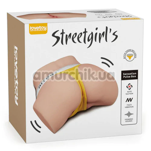 Штучна вагіна та анус з вібрацією Lovetoy Streetgirl's Sensation Pulse #3, тілесна