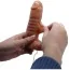 Страпон с вибрацией Ultra Passionate Harness Realdeal Penis Strap On, коричневый - Фото №19