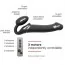 Безременевий страпон із вібрацією Strap-On-Me Vibrating Bendable Strap-On L, чорний - Фото №5