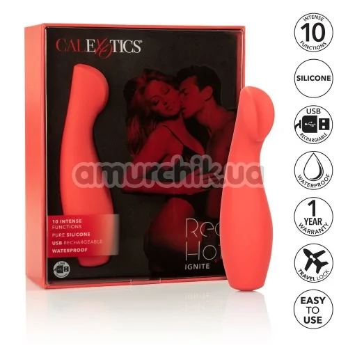 Клиторальный вибратор Red Hot Ignite, красный