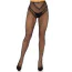 Колготки Leg Avenue Crotchless Net Tights With Heart Backseam, черные - Фото №2