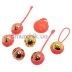 Набор вагинальных шариков с вибрацией Sweet Em Shrink Yin Set, оранжевый - Фото №1