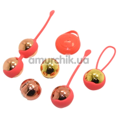 Набор вагинальных шариков с вибрацией Sweet Em Shrink Yin Set, оранжевый - Фото №1