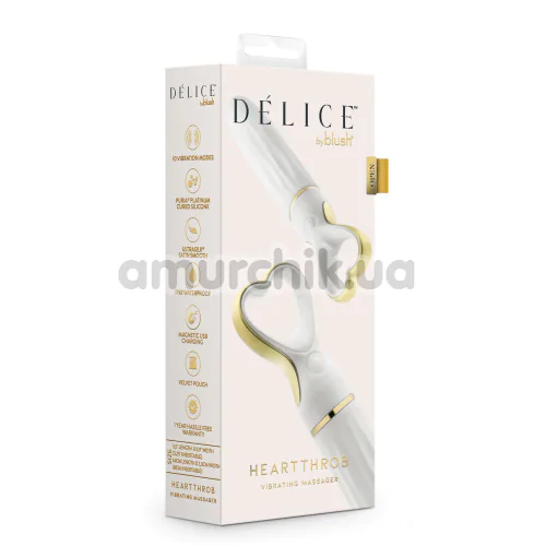 Вибратор Delice Heartthrob, белый