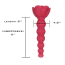 Анальная цепочка + вибропуля Lux Active Champion Rose, красная - Фото №6