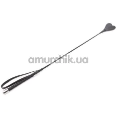 Стек у вигляді сердечка DS Fetish Crop Heart, чорний - Фото №1