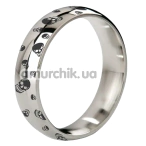 Эрекционное кольцо Mystim Earl Skull 5.5, серебряное - Фото №1