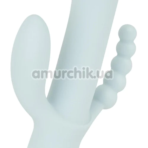 Анально-вагинально-клиторальный вибратор Good Vibes Only Sage, голубой
