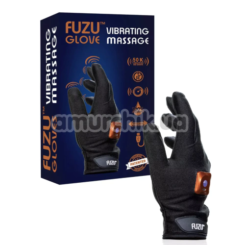 Перчатка с вибрацией Fuzu Glove Vibrating Massage Right Hand - правая, черная