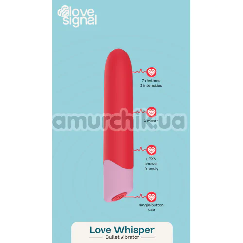 Клиторальный вибратор Love Signal Love Whisper, красный