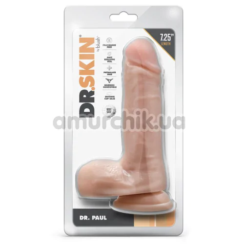 Фалоімітатор Dr. Skin Dr. Paul 7.2, тілесний