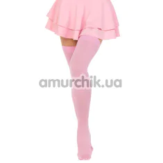 Панчохи Leg Avenue Opaque Nylon Thigh High Stockings, світло-рожеві - Фото №1