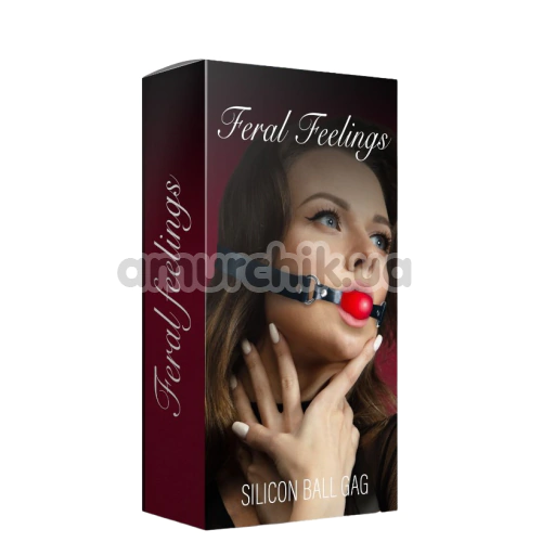 Кляп Feral Feelings Silicon Ball Gag, красно-черный
