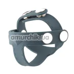 Эрекционное кольцо для члена Boners T-Shape Ball Splitter, синее - Фото №1