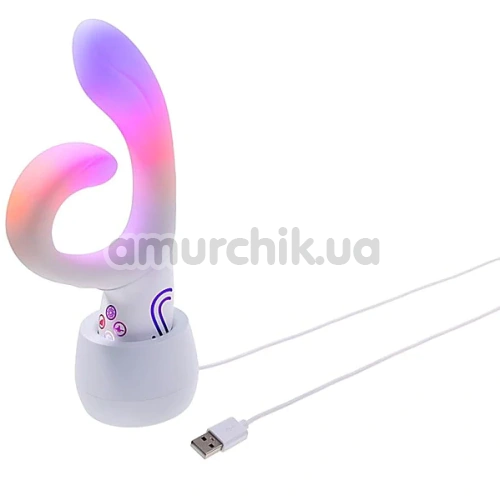 Вибратор с подсветкой Illumination The Rabbit, белый