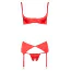 Комплект Cottelli Lingerie Set, красный: бюстгальтер + пояс для чулок + трусики-стринги - Фото №4