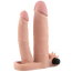 Подвійна насадка на пеніс з вібрацією Crushious General Dickobi, тілесна - Фото №3