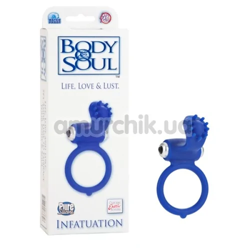 Виброкольцо Body&Soul Infatuation, синее