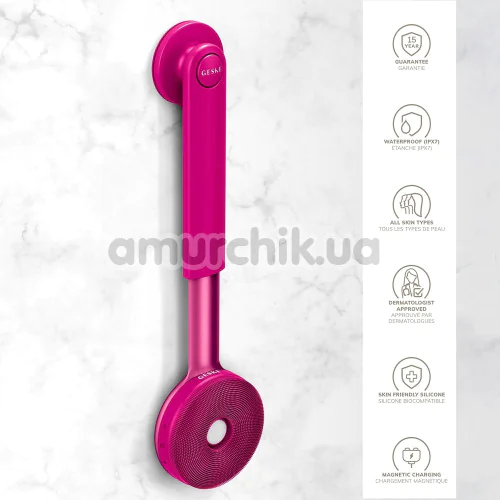 Звукова щітка для тіла Geske Sonic LED Full-Body Brush 9 in 1, яскраво-рожева