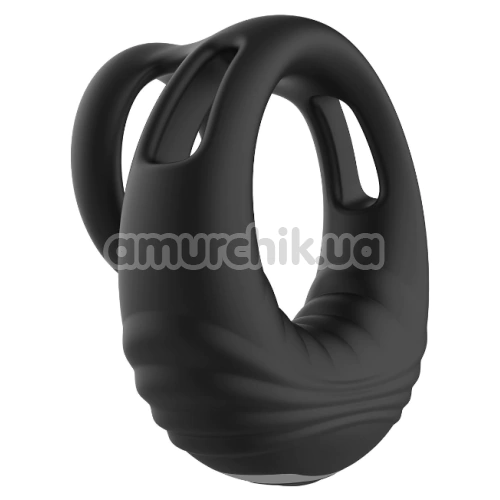 Виброкольцо для члена Ramrod Strong Vibrating Cockring With Remote, черное