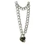 Нашийник DS Fetish Metal Collar With Heart, срібний - Фото №2