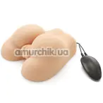 Штучна вагіна і анус з вібрацією Hidden Desire Fat Ass Fucker, тілесна - Фото №1