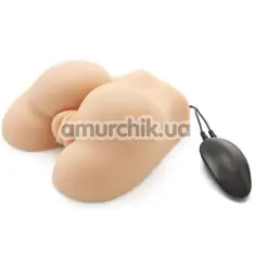 Искусственная вагина и анус с вибрацией Hidden Desire Fat Ass Fucker, телесная - Фото №1