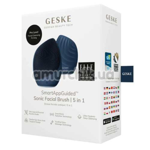 Ультразвуковая щетка для лица Geske Sonic Facial Brush 5 in 1, синяя