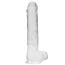 Фаллоимитатор Realrock Crystal Clear Dildo Realistic 9, прозрачный - Фото №2
