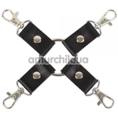 Ремінці для фіксаторів sLash Leather Fixer Slave, чорні - Фото №1