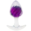 Анальна пробка Crystal Ribbed Butt Plug Large, фіолетова - Фото №1