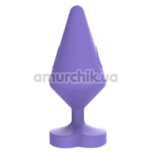 Анальна пробка MisSweet Luv Heart Plug Large, фіолетова