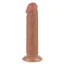 Фаллоимитатор Sliding-Skin Dual Layer Dong 8 без мошонки, светло-коричневый - Фото №1