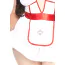 Костюм медсестри Leg Avenue Plus Nightshift Nurse Lingerie Set, біло-червоний: сукня + трусики-стрінги + чепчик - Фото №6