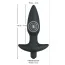 Анальна пробка с вібрацією Black Velvets Medium Vibrating Plug - Фото №4