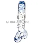 Фалоімітатор Heart Glass Ribbed Dildo - Фото №1