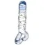 Фалоімітатор Heart Glass Ribbed Dildo - Фото №1