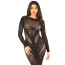 Платье Leg Avenue Lace and Net Bodycon Gown, черное - Фото №5