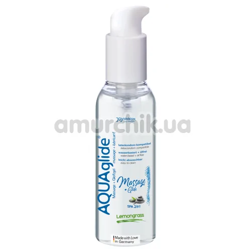 Массажный лубрикант Aquaglide Massage + Glide Lemongrass, 200 мл - Фото №1