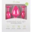 Набор анальных пробок с прозрачными кристаллами Luxe Bling Plugs Trainer Kit, розовый - Фото №5