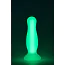 Анальная пробка Radiant Glow In The Dark Soft Silicone Plug Small, салатовая - Фото №5