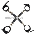 Фиксаторы для рук и ног DS Fetish Hogtie Thick Hook, черные - Фото №1