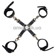 Фиксаторы для рук и ног DS Fetish Hogtie Thick Hook, черные - Фото №1