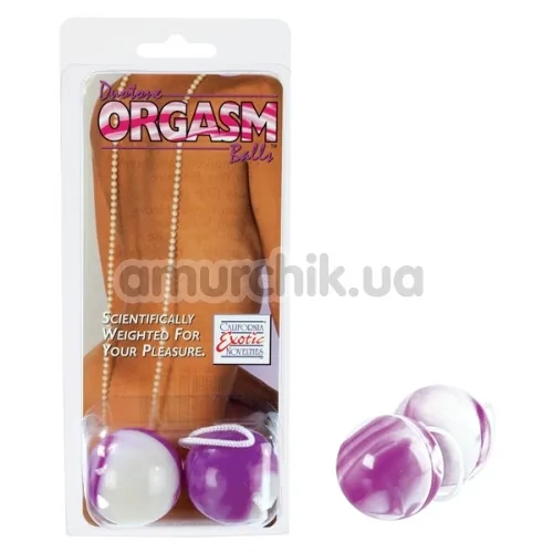 Вагінальні кульки Duotone Orgasm balls, біло-фіолетові