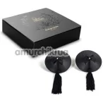 Прикраси для сосків Bijoux Indiscrets Burlesque Pasties Original, чорні - Фото №1